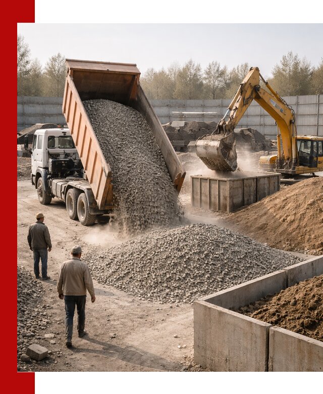 Доставка нерудных материалов с погрузкой и разгрузкой в Тулуне