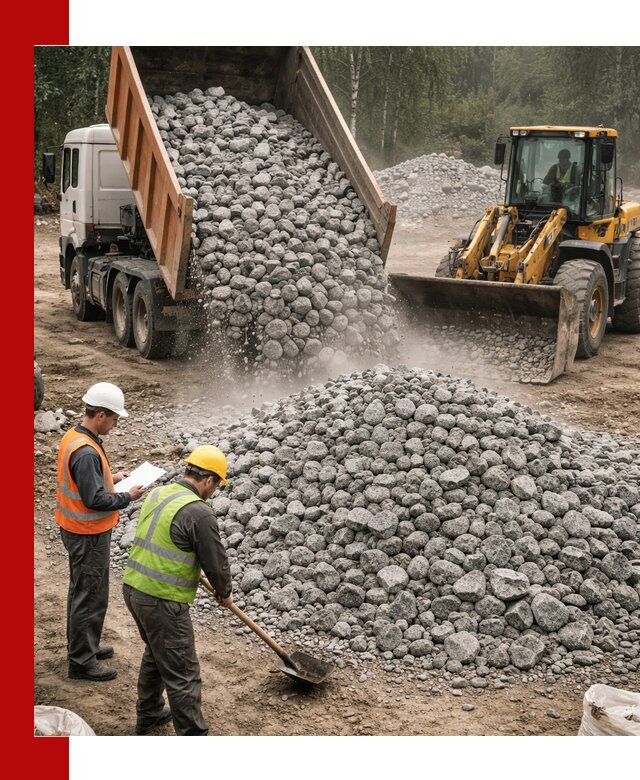 Гранитный щебень фракция 70-150 доставка в Тулуне