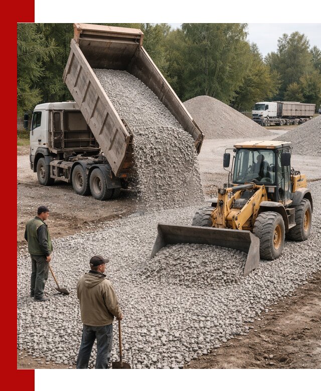Купить гравийный щебень фракция 20-40 в Тулуне с доставкой