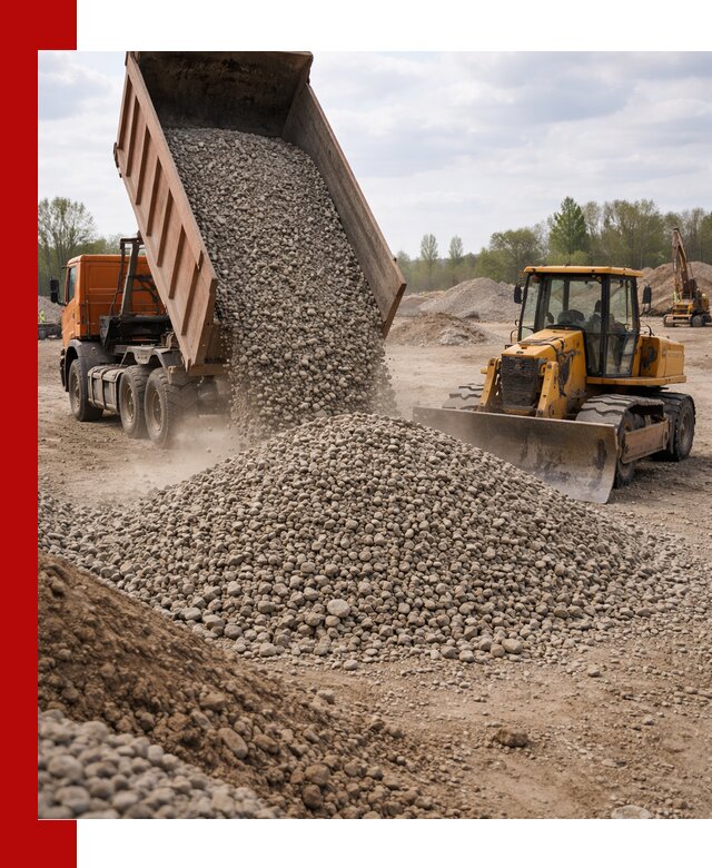 Доставка гравийного щебня фракции 40-70 в Тулуне
