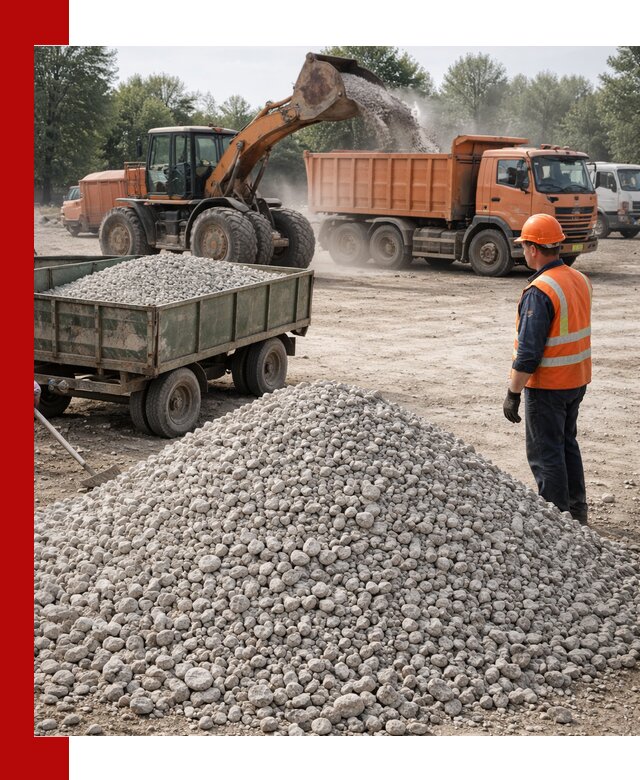 Доставка известнякового щебня фракция 20–40 в Тулуне