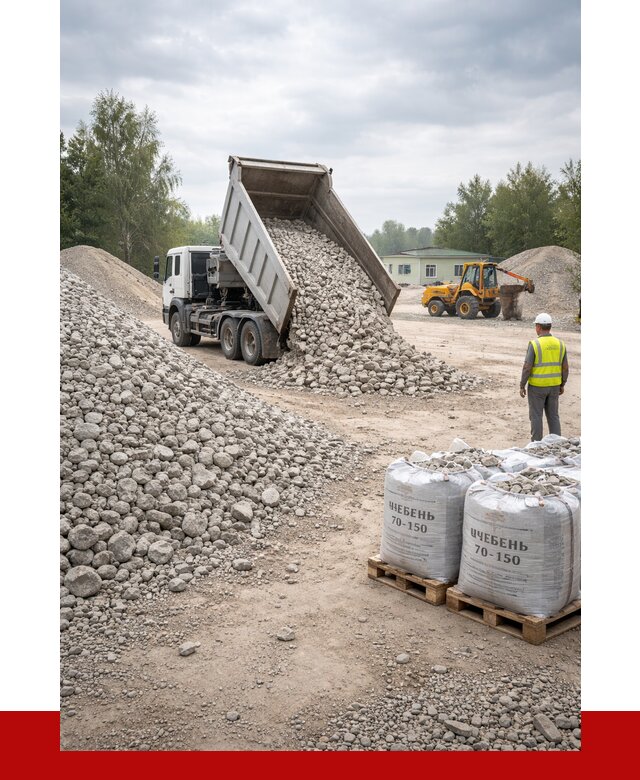 Известняковый щебень фракция 70-150 в Тулуне от 1349 р. | ПРОНЕРУДТлн