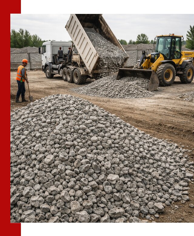 Доставка бетонного щебня фракции 40-70 в Тулуне