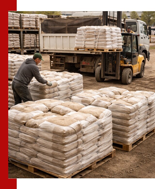 Карьерный песок в мешках с доставкой в Тулуне