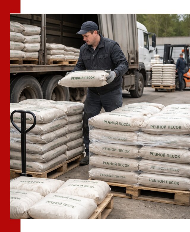 Речной песок в мешках с доставкой в Тулуне