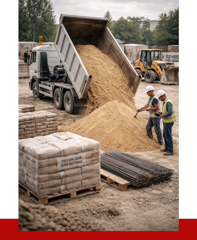 Песок для бетона в Тулуне от 2698 р. с доставкой, ПРОНЕРУДТлн