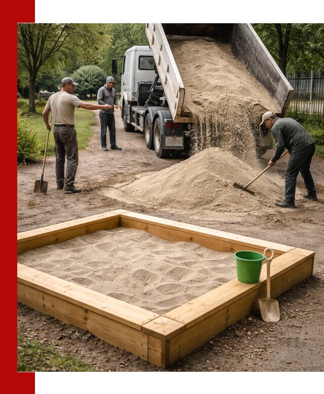 Песок для песочницы с доставкой в Тулуне недорого и чистый