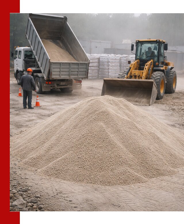 Кварцевый песок фракция 0–8 для стройработ в Тулуне