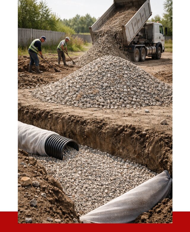 Гравий для дренажа в Тулуне от 2374 р., доставка ПРОНЕРУДТлн