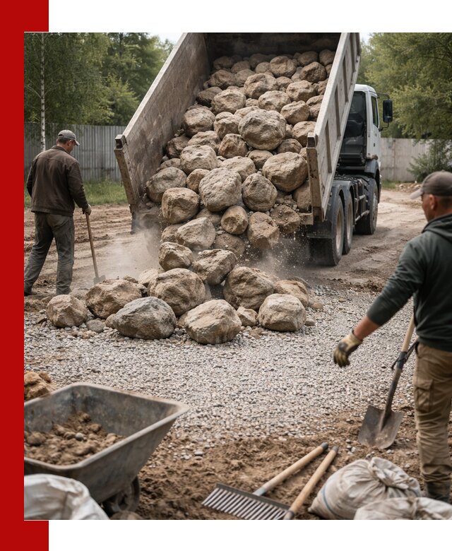 Доставка и укладка булыжника в Тулуне