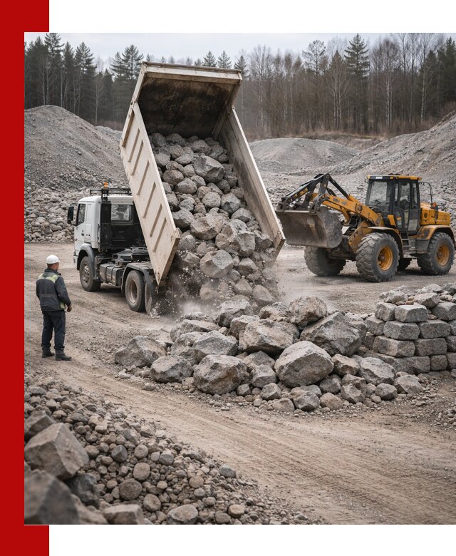 Доставка и продажа бутового гранитного камня в Тулуне