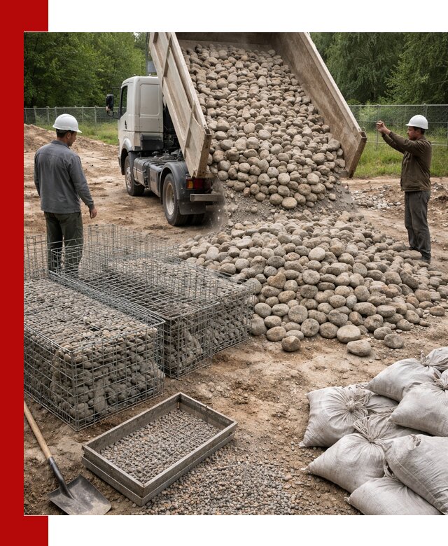 Камень для габионов фракция 70–151 в Тулуне