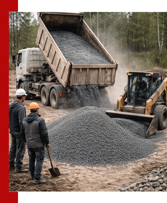 Гранитный отсев 0-5 с доставкой и разгрузкой в Тулуне