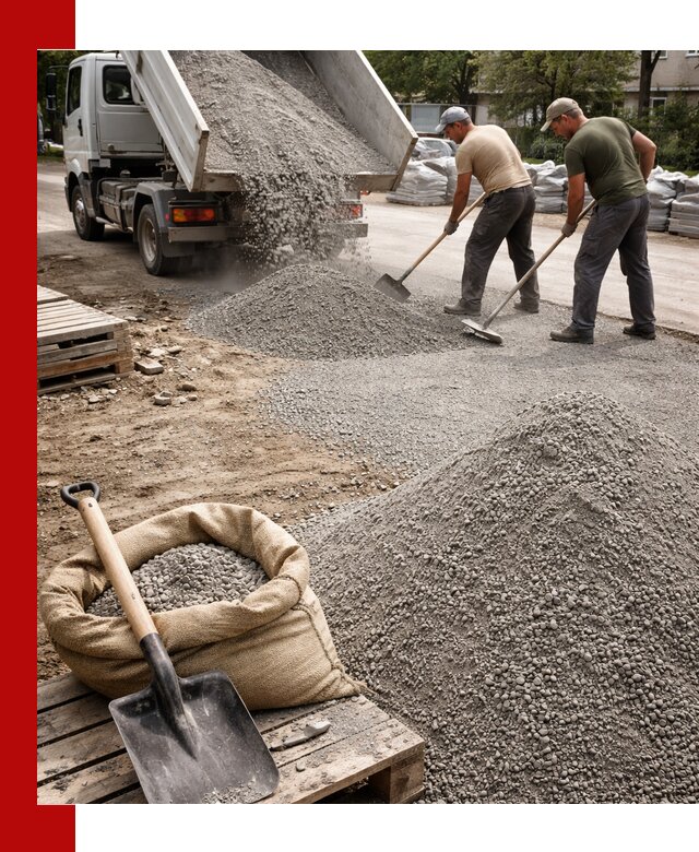 Отсев для тротуарной плитки в Тулуне — доставка и укладка