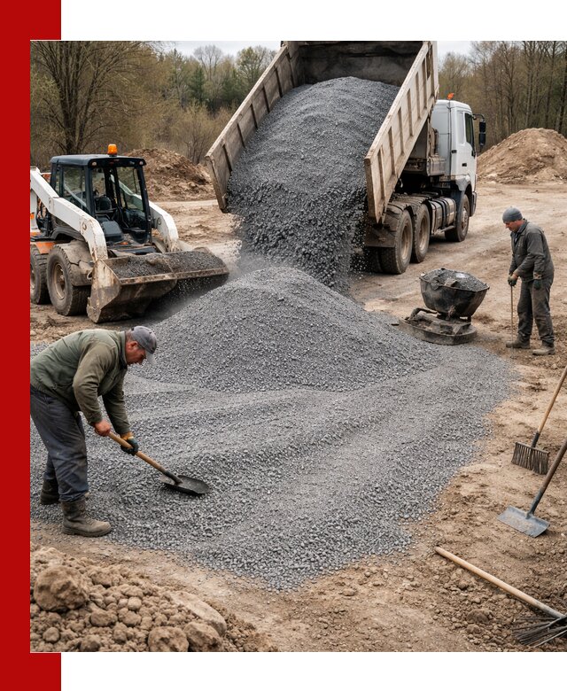 Отсев для подсыпки в Тулуне — доставка и подсыпка на участок