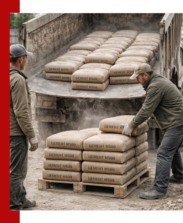 Цемент М500 с доставкой самосвалом в Тулуне