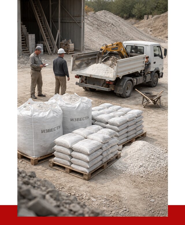 Известь строительная в Тулуне с доставкой от 4532 р. | ПРОНЕРУДТлн