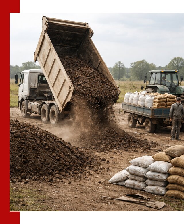 Доставка грунта и удобрений оптом в Тулуне для сельхоз и строительства