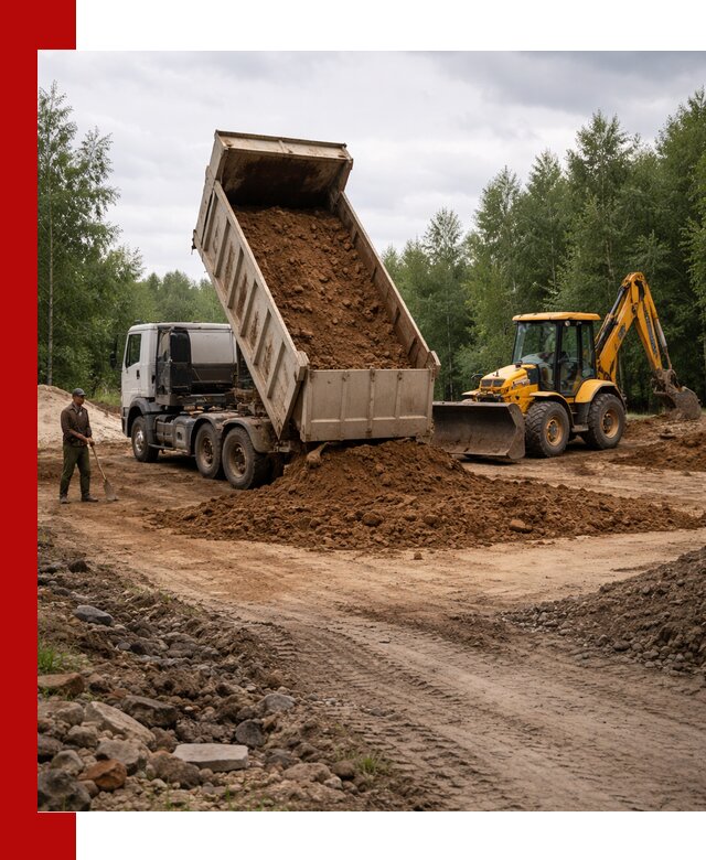 Доставка суглинка самосвалами в Тулуне подсыпка и планировка