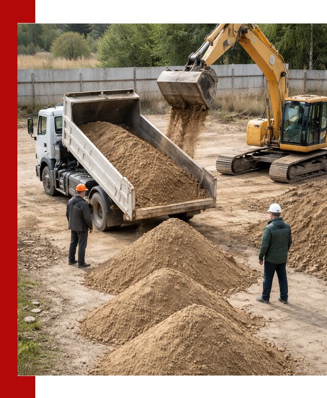 Доставка супеси вагонными и автопартиями в Тулуне