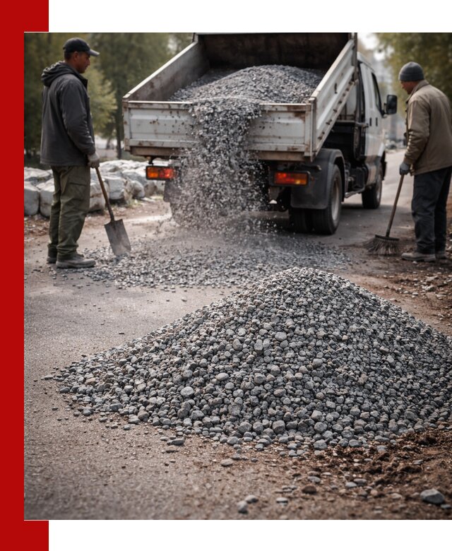 Гранитная крошка для посыпки дорог и тротуаров в Тулуне