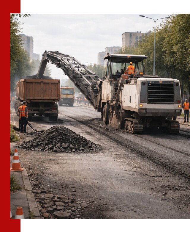 Фрезерованный асфальт в Тулуне — удаление и вывоз старого покрытия