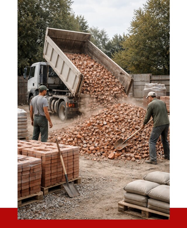 Бой кирпича в Тулуне с доставкой от 4532 руб/куб | ПРОНЕРУДТлн