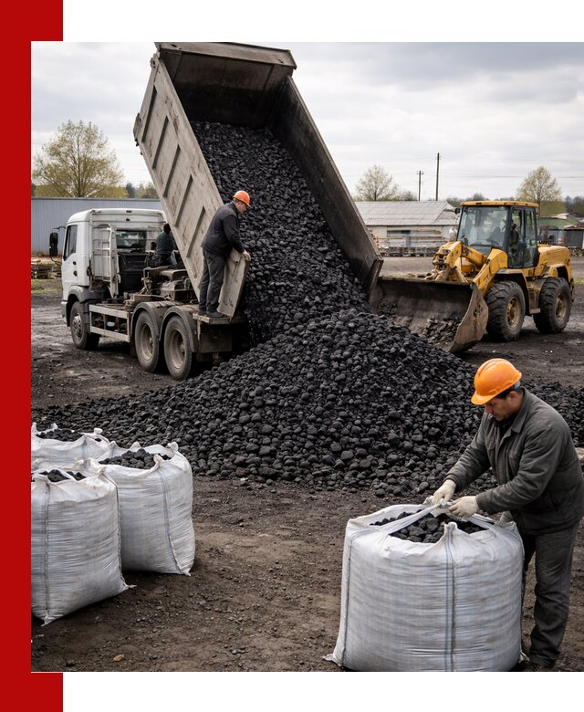 Доставка каменного угля в Тулуне оптом и в розницу