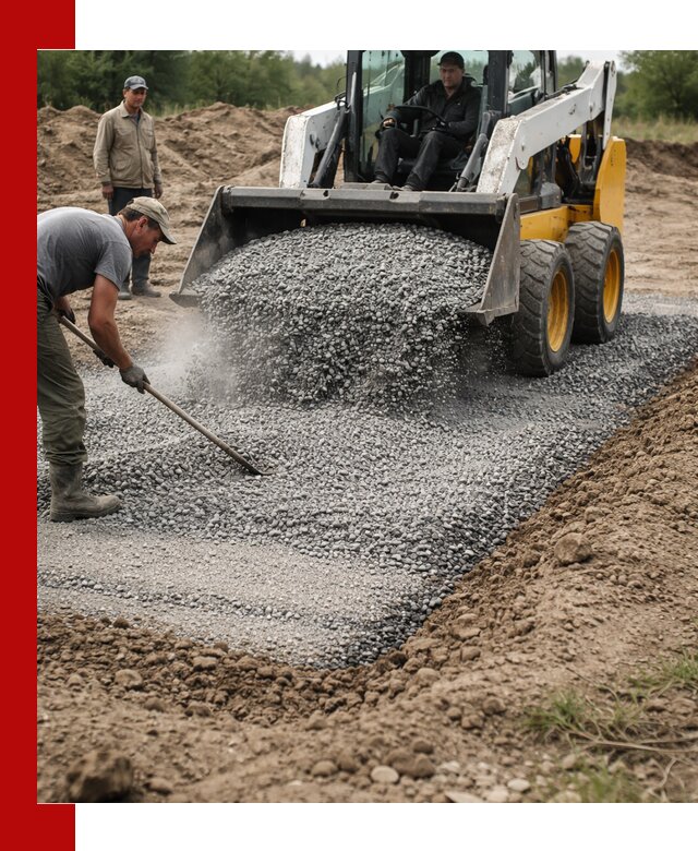 Устройство щебеночной подушки в Тулуне для дорог и фундаментов